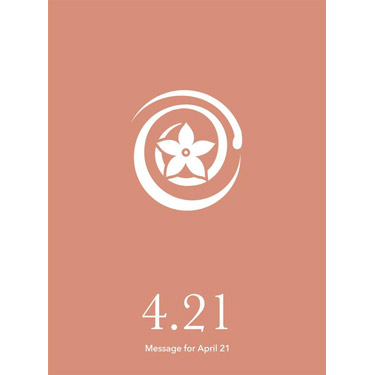 花結びメッセージカード 4月21日