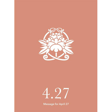 花結びメッセージカード 4月27日