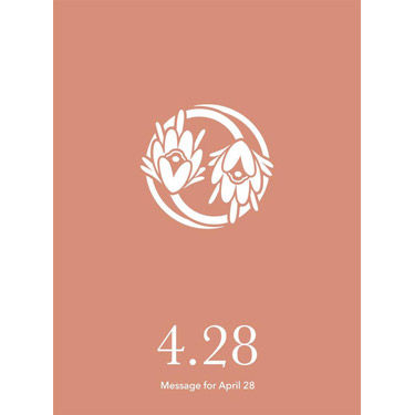 花結びメッセージカード 4月28日