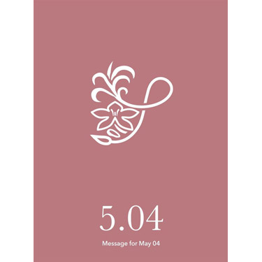 花結びメッセージカード 5月4日