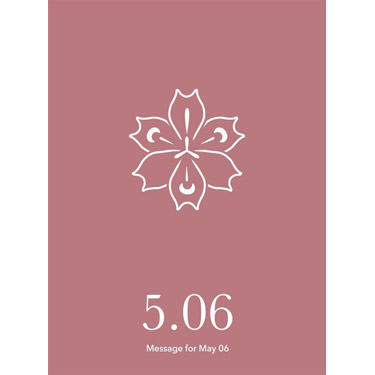 花結びメッセージカード 5月6日