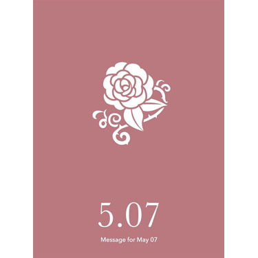 花結びメッセージカード 5月7日