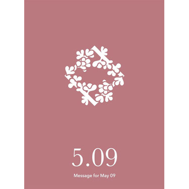 花結びメッセージカード 5月9日