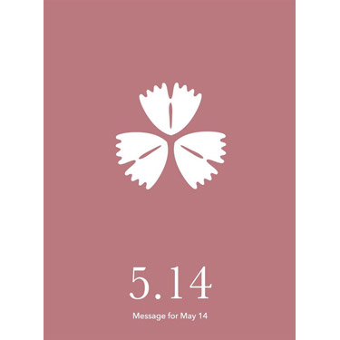 花結びメッセージカード 5月14日