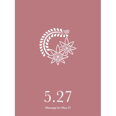 花結びメッセージカード 5月27日