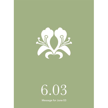 花結びメッセージカード 6月3日
