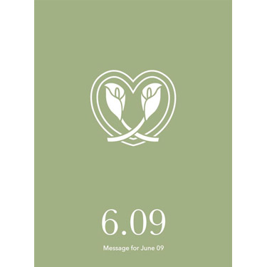 花結びメッセージカード 6月9日