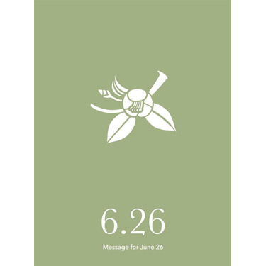 花結びメッセージカード 6月26日