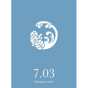 花結びメッセージカード 7月3日