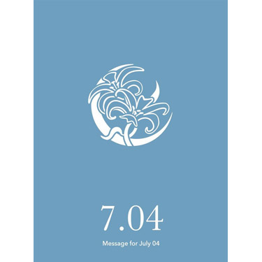 花結びメッセージカード 7月4日