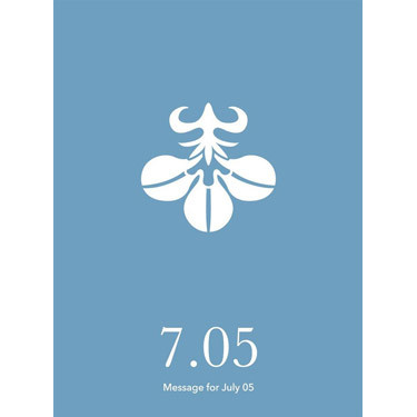 花結びメッセージカード 7月5日