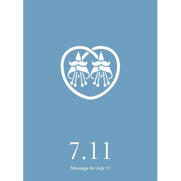 花結びメッセージカード 7月11日