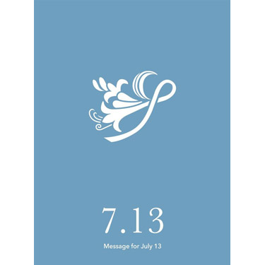 花結びメッセージカード 7月13日