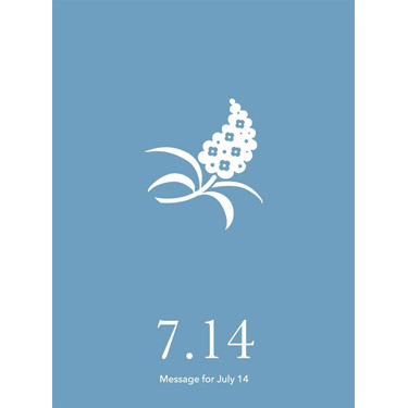 花結びメッセージカード 7月14日