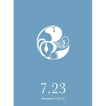 花結びメッセージカード 7月23日