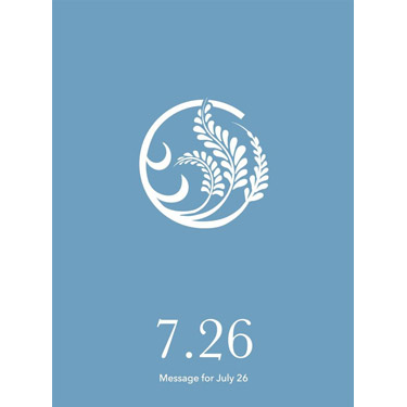 花結びメッセージカード 7月26日