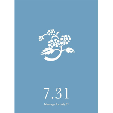 花結びメッセージカード 7月31日