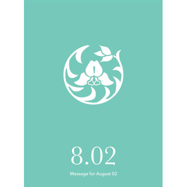 花結びメッセージカード 8月2日