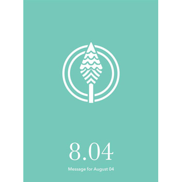 花結びメッセージカード 8月4日