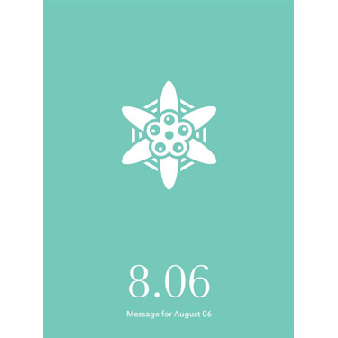 花結びメッセージカード 8月6日