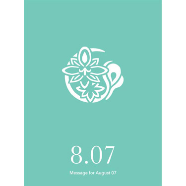 花結びメッセージカード 8月7日