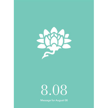 花結びメッセージカード 8月8日