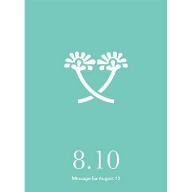 花結びメッセージカード 8月10日