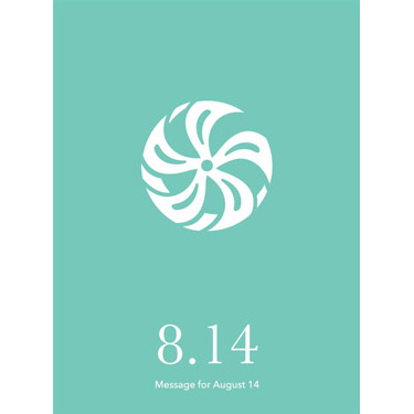 花結びメッセージカード 8月14日