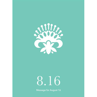 花結びメッセージカード 8月16日