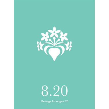 花結びメッセージカード 8月20日