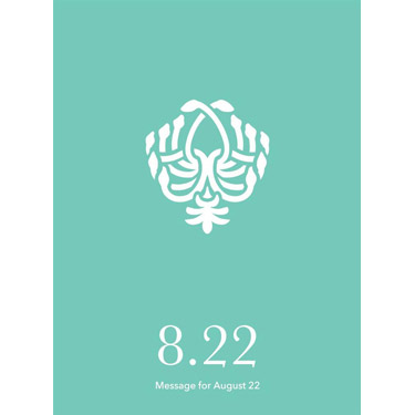 花結びメッセージカード 8月22日