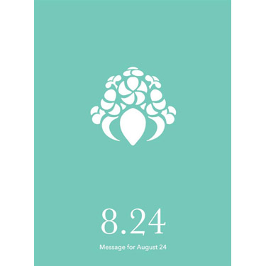 花結びメッセージカード 8月24日