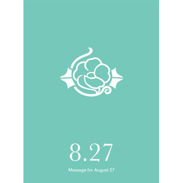 花結びメッセージカード 8月27日