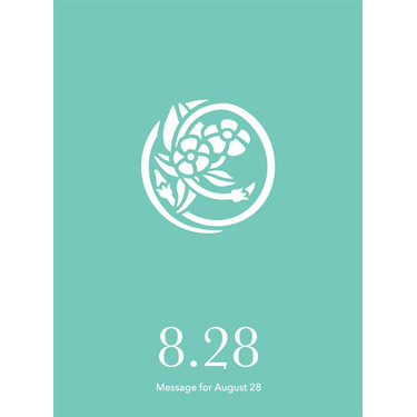 花結びメッセージカード 8月28日