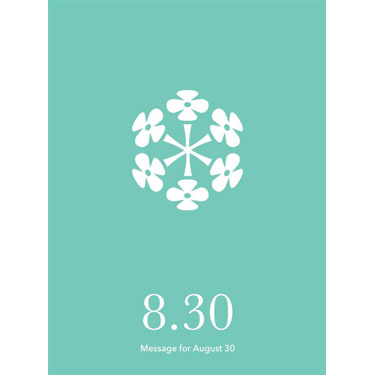 花結びメッセージカード 8月30日