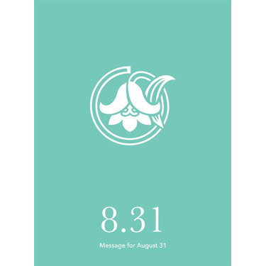 花結びメッセージカード 8月31日