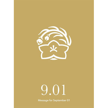 花結びメッセージカード 9月1日