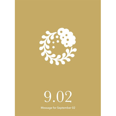 花結びメッセージカード 9月2日