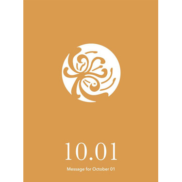 花結びメッセージカード 10月1日