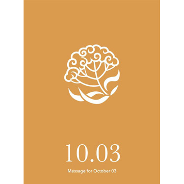 花結びメッセージカード 10月3日