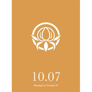 花結びメッセージカード 10月7日