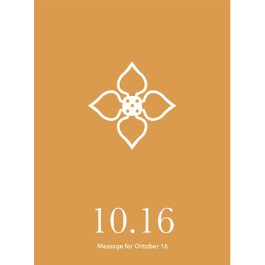 花結びメッセージカード 10月16日