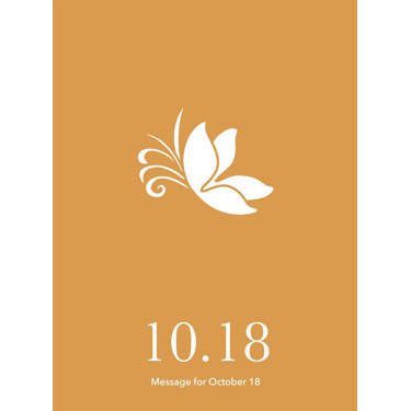 花結びメッセージカード 10月18日