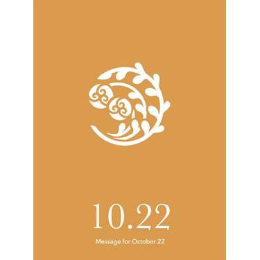 花結びメッセージカード 10月22日