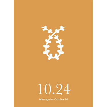 花結びメッセージカード 10月24日