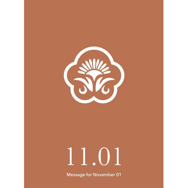 花結びメッセージカード 11月1日