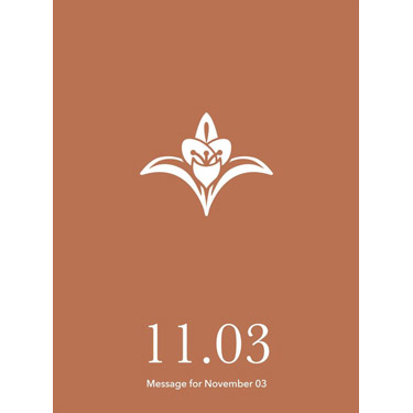 花結びメッセージカード 11月3日