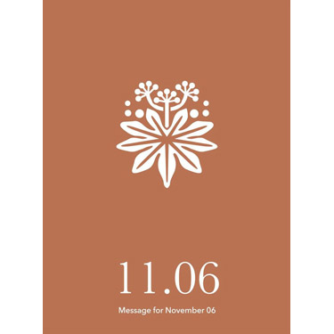 花結びメッセージカード 11月6日