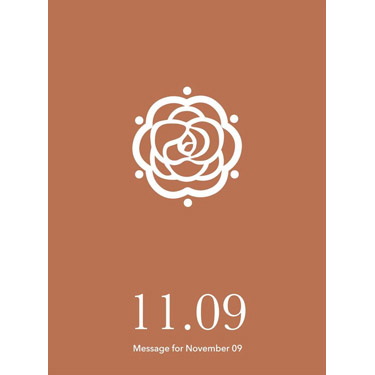 花結びメッセージカード 11月9日