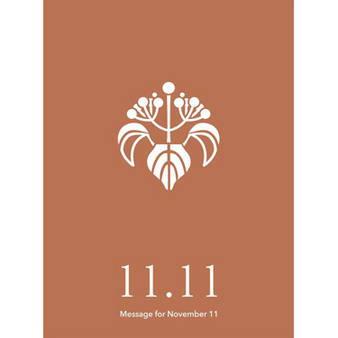 花結びメッセージカード 11月11日